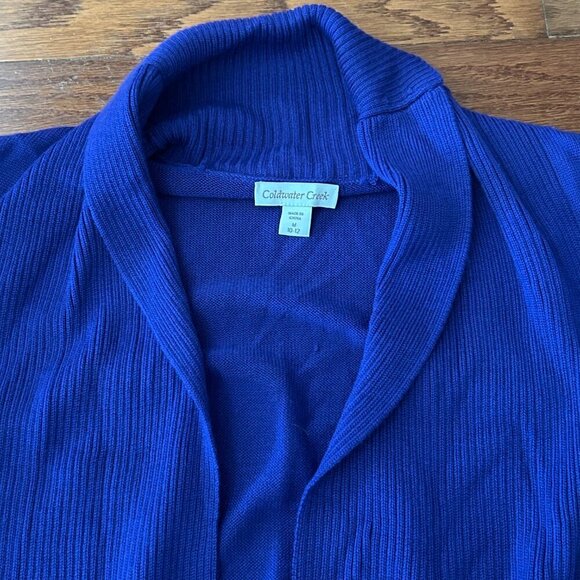 NWT Coldwater Creek Wool Blend Shawl Open Front Cardigan Size Medium - Picture 8 of 11